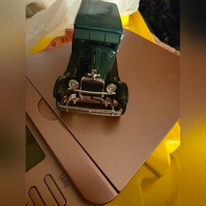 Vintage Green and Black Model Car